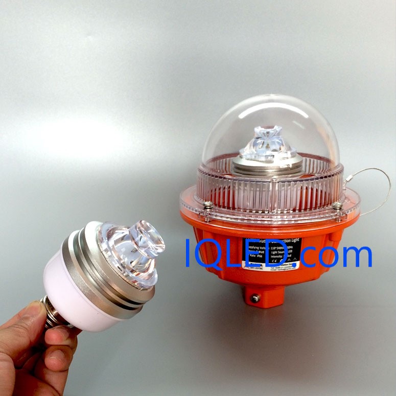 E27 LED Lamp For Low Intensity Aviation Obstruction Light, E27 Obstruction Aviation Bulb which is especially designed for Obstruction lights, E27 LED lamp for low intensity aviation obstruction light, obstruction light, Aviation light, aviation obstruction lights, solar obstruction light, tower obstruction lighting.