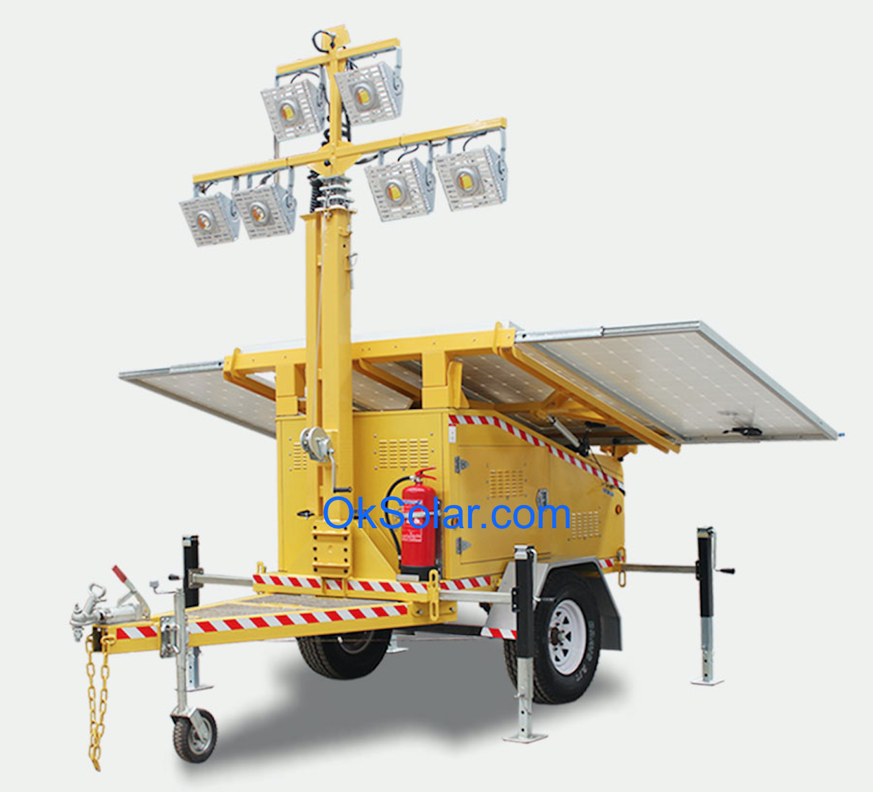 Solar Light Tower, Light Tower, Refugee Camps Solar Light Tower, mobile light towers, Job Site Solar Light Tower, Portable Solar Light Towers, Solar Powered Construction Light Tower