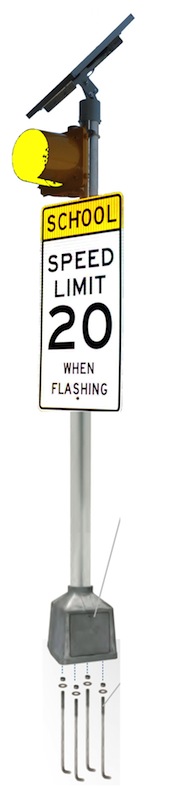 Solar School Zone Flasher Yellow IQTraffiControl.com Solar School Zone Flasher Yellow