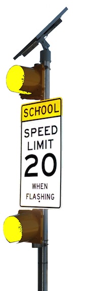 Solar School Zone Dual Flasher Yellow Beacon IQTraffiControl.com Solar School Zone Dual Flasher Yellow Beacon