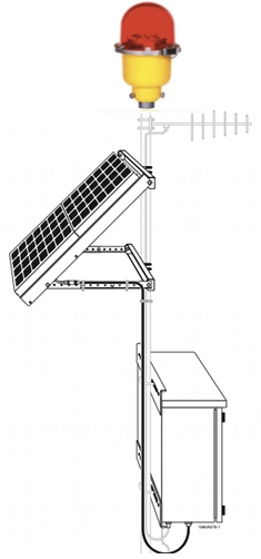 Solar Powered Obstruction Light FAA approved L-810 LED Single Fixture IQAirport.com Solar Powered Obstruction Light FAA approved L-810 LED Single Fixture