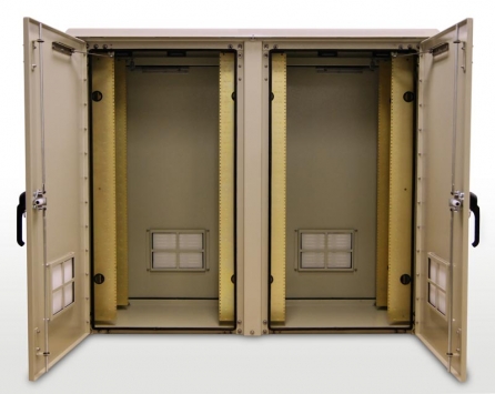 Outdoor Enclosure Double Racking 50H X 59W X 25D (52 RU) OkSolar.com Outdoor Enclosure Double Racking 50H X 59W X 25D (52 RU)