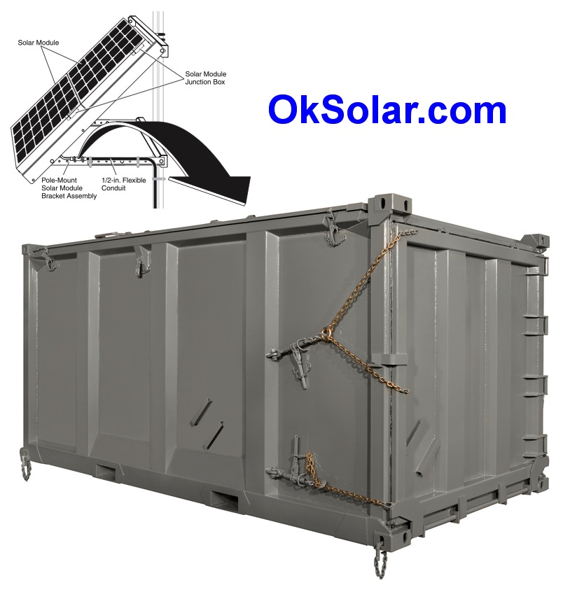 Solar Light Tower Quadcon Containers OkSolar.com Solar Light Tower Quadcon Containers