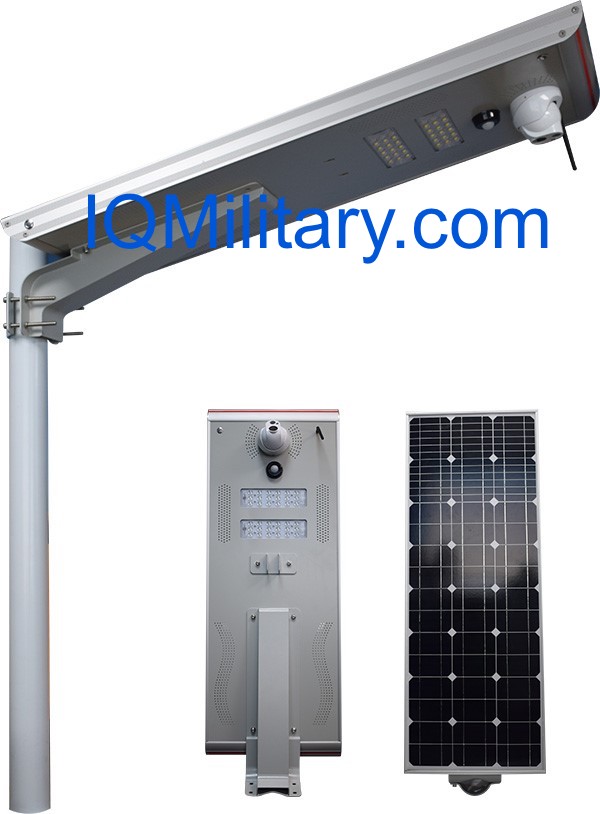 OkSolar.com Hotel Solar Parking Lot Lights with CCTV Camera, Motion sensor, GPS, SIM Card 32GB, 64GB, 128GB TF.