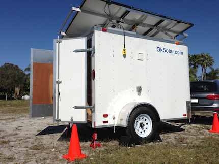 OkSolar.com Mobile Disaster Trailer solar